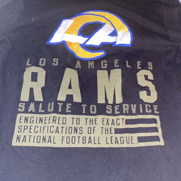 Nike Los‎ Angeles Rams Salute To Service Dri-Fit OnField T-Shirt Sz Medium - Picture 4 of 9